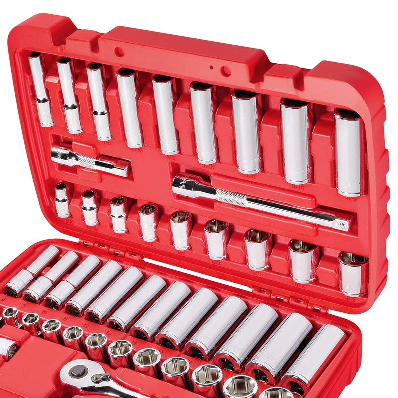 CARBYNE 55-Piece 3/8" Drive 6 Point Socket & Ratchet Set | SAE & Metric. Includes Metric 8mm to 19mm, SAE 5/16" to 3/4". Chrome Vanadium Steel â€¢ From a Family-Run Tool Company Based in the U.S.A. - Image 5